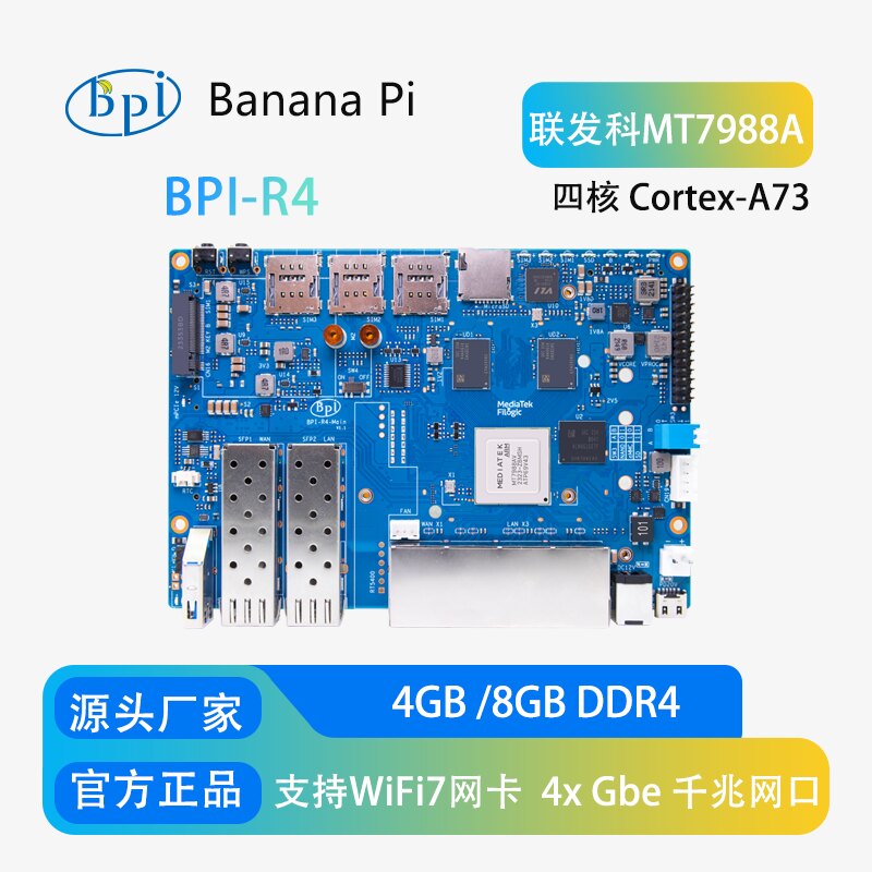 Bananapi Bpi R4 Wifi 7 - Banana Pi BPI-R4 Papan Pengembang Router